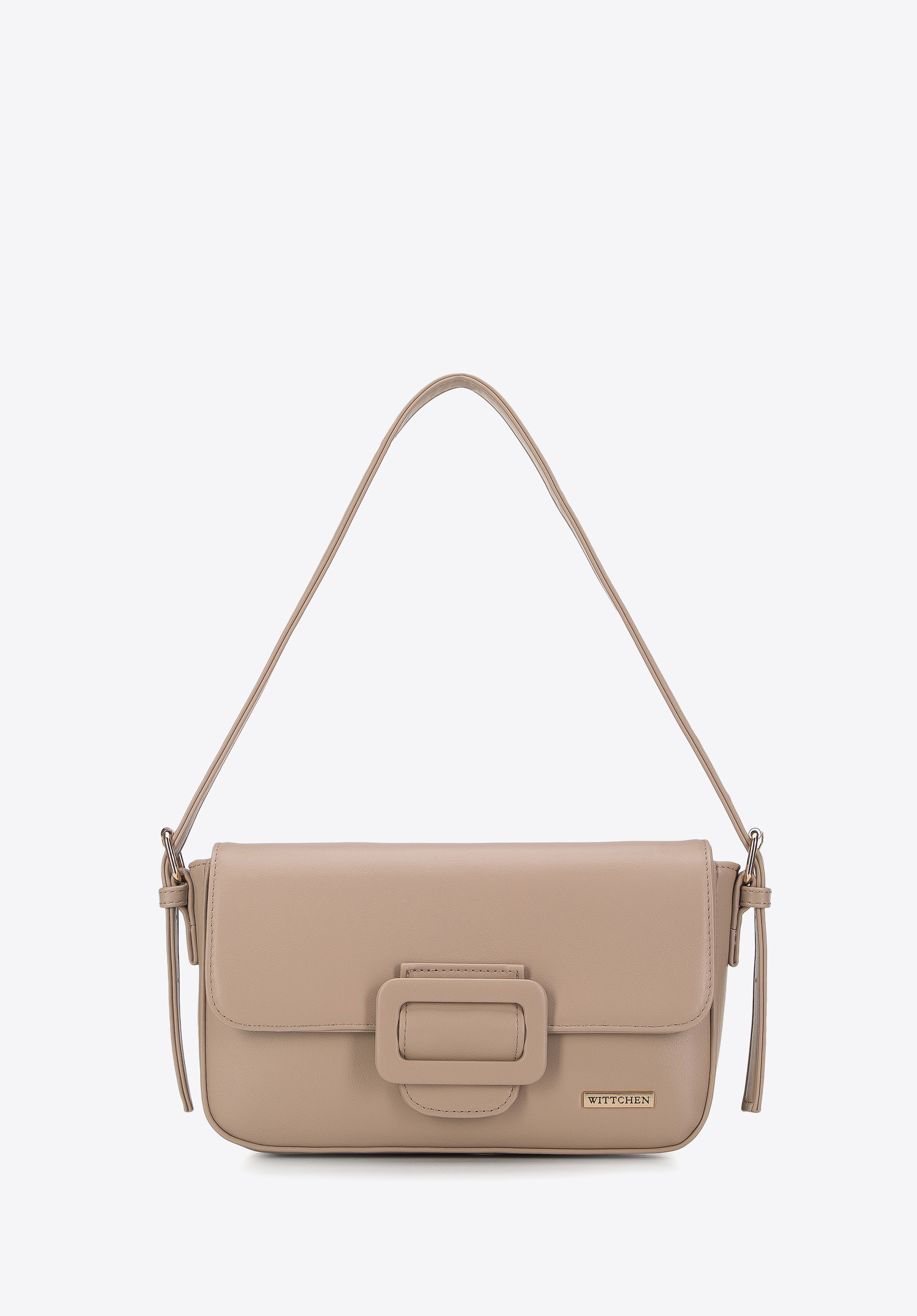 Baguette-Tasche für Damen aus Öko-Leder mit Schnalle