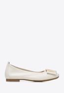 Ballerinas aus weichem Leder mit Schnalle, hellbeige, 94-D-951-1-35, Bild 1