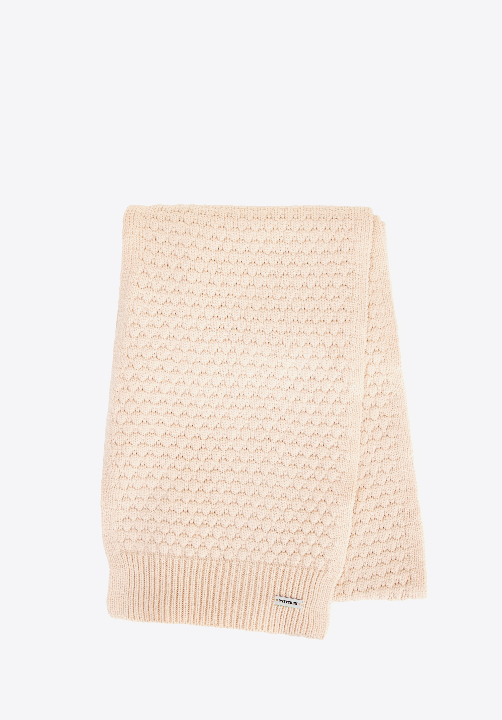 Damen-Strickschal mit Struktur, hellbeige, 101-7F-L02-9, Bild 1