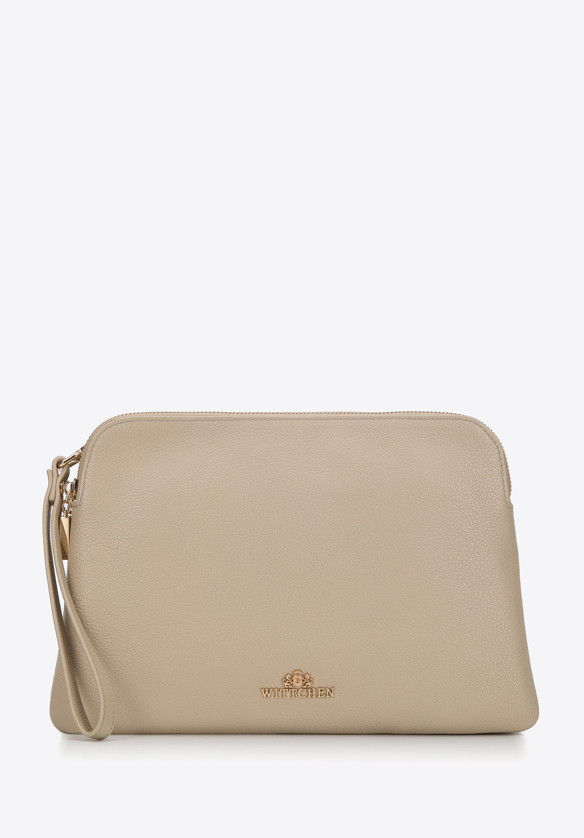 Damen-Umhängetasche aus Echtleder mit zwei Fächern, hellbeige, 94-4E-914-5, Bild 1