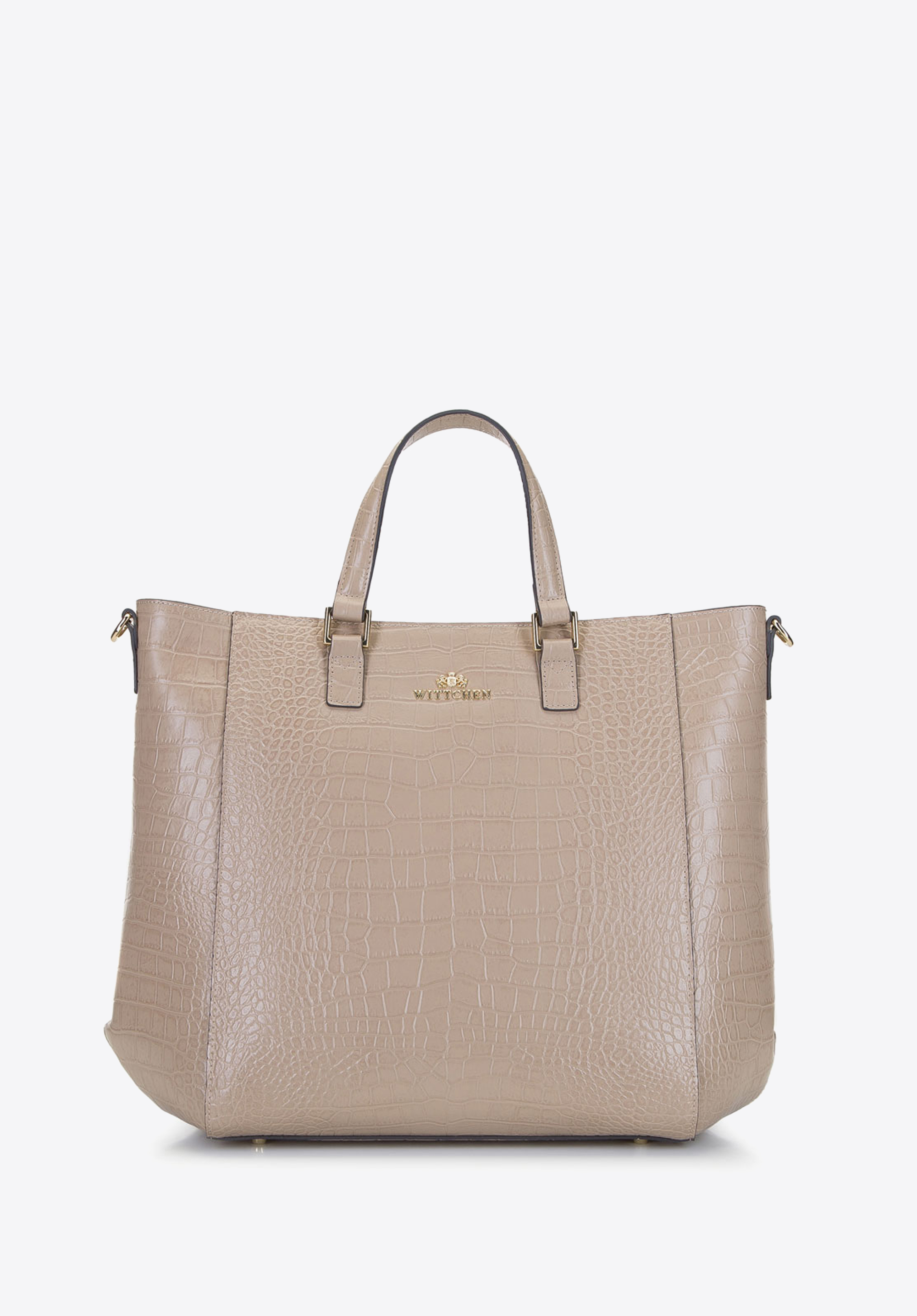 KLASSISCHE SHOPPER-TASCHE AUS ECHTLEDER