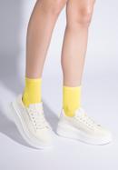 Klassische Sneakers für Damen mit dicker Sohle, hellbeige, 96-D-962-N-39, Bild 15