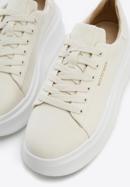 Klassische Sneakers für Damen mit dicker Sohle, hellbeige, 96-D-962-6-37, Bild 8