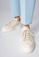 Plateau-Sneakers für Damen aus Leder, hellbeige, 98-D-108-0-38, Bild 15