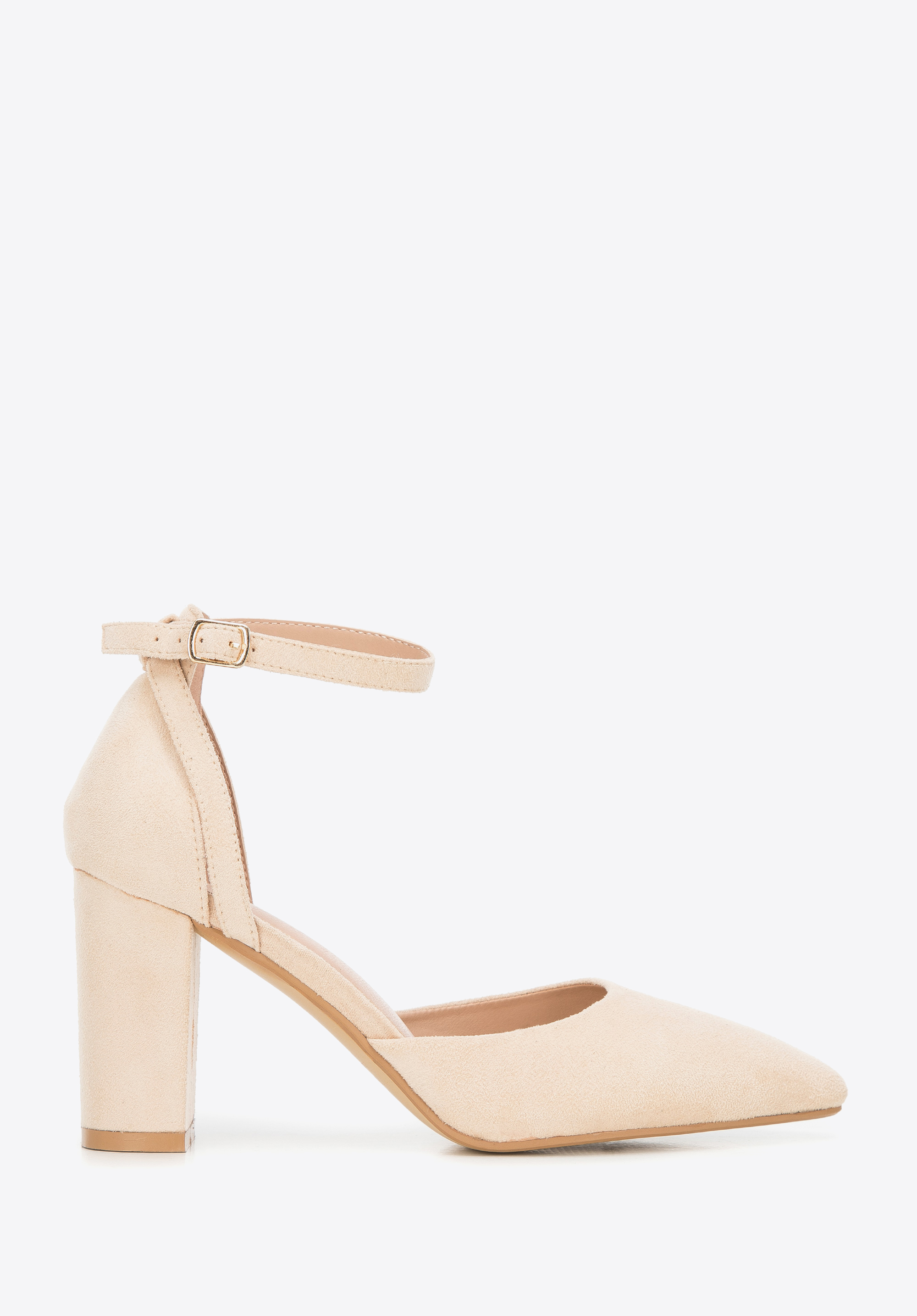 Pumps aus Öko-Wildleder mit Stilettoabsatz, hellbeige, 94-DP-209-0-41, Bild 1