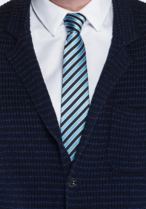 Krawatte, hellblau - dunkelblau, 87-7K-002-7, Bild 4