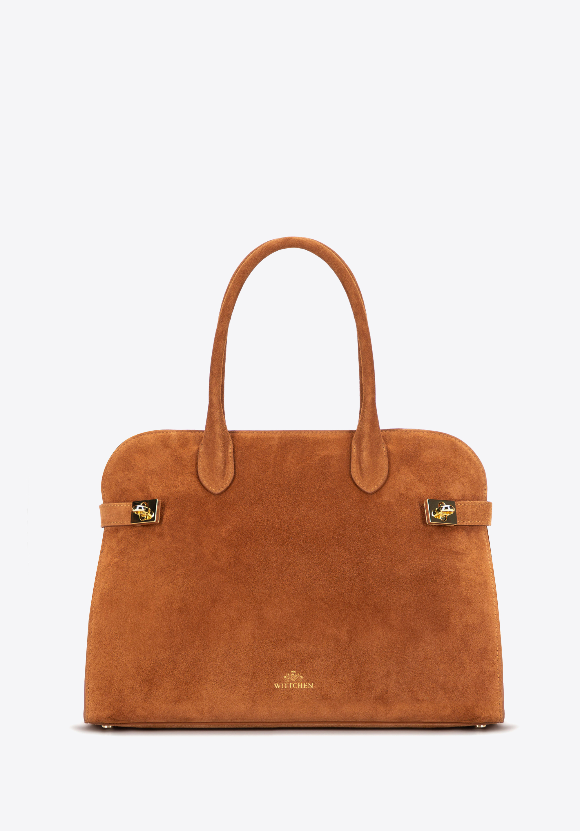 Damen-Shopper aus Wildleder, hellbraun, 102-4E-000-5, Bild 1