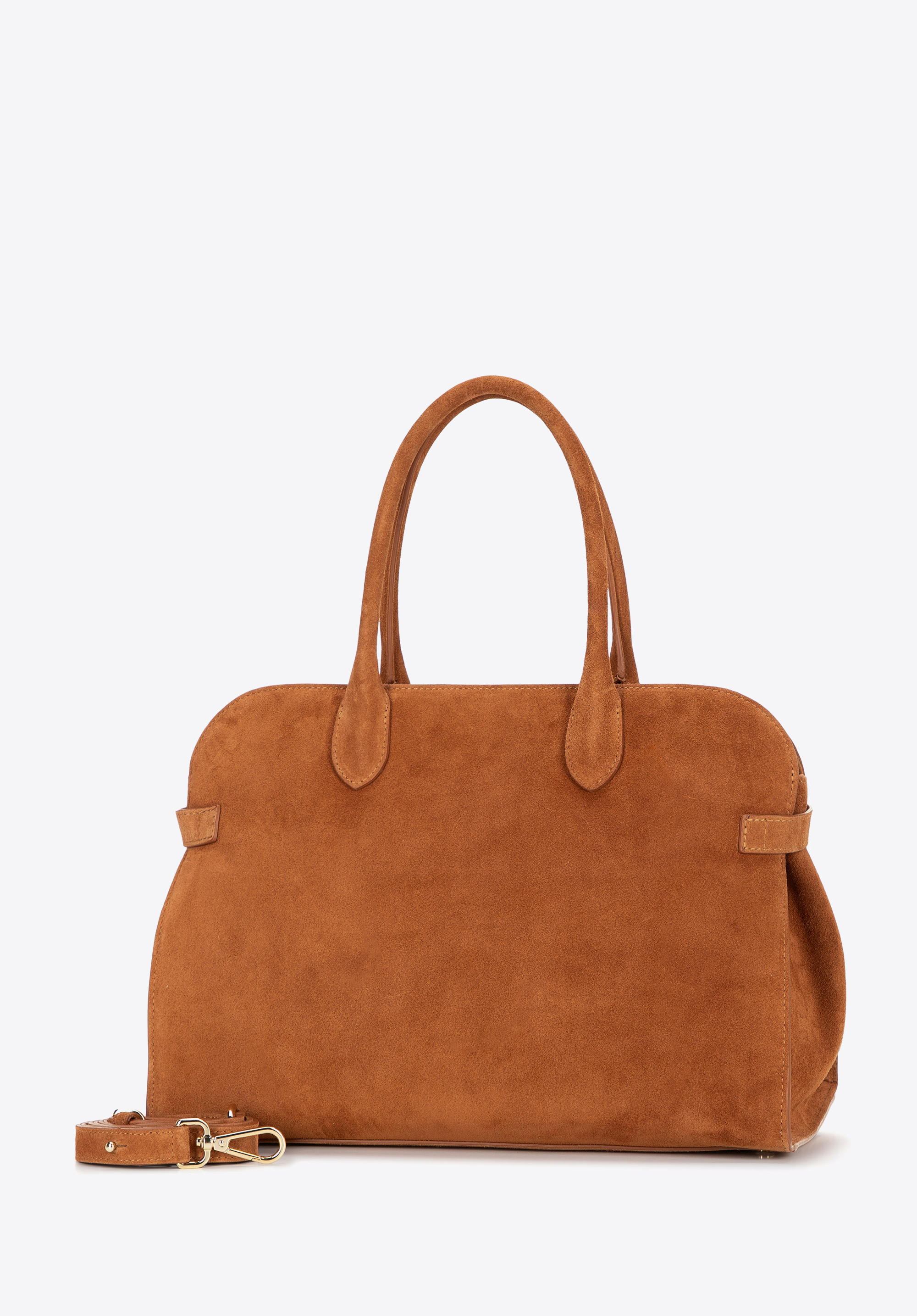 Damen-Shopper aus Wildleder, hellbraun, 102-4E-000-5, Bild 1