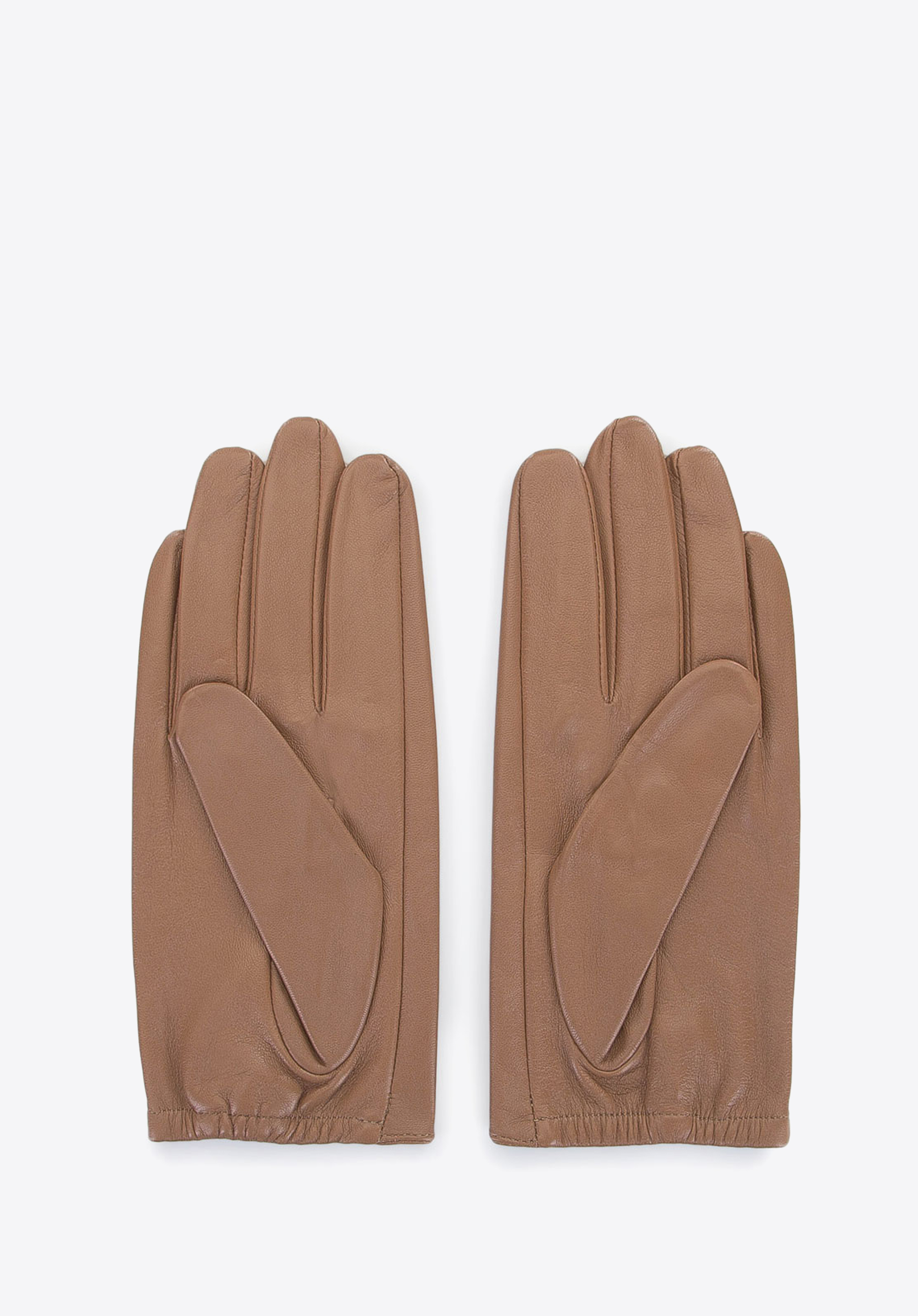 Damenhandschuhe aus Leder, hellbraun, 46-6-309-L-M, Bild 1