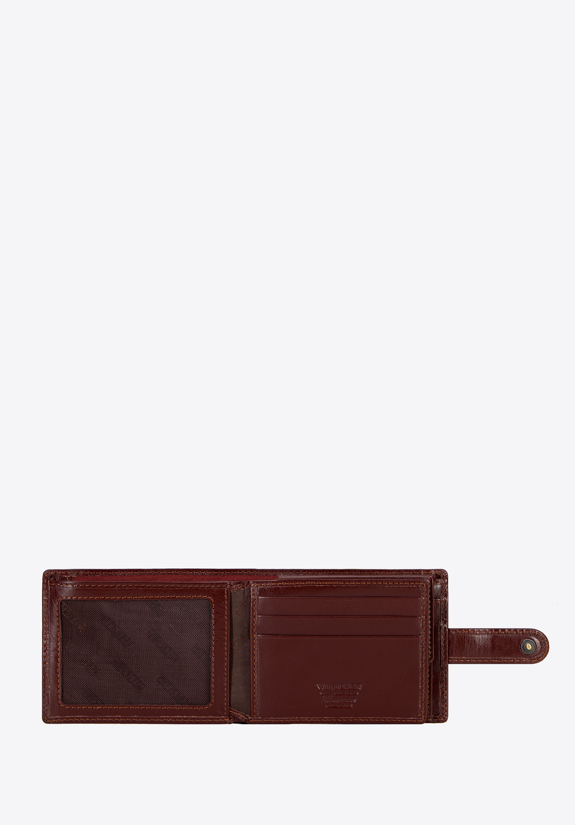 Damenlederbrieftasche mit Naht, hellbraun, 14-1-115-LG5, Bild 1