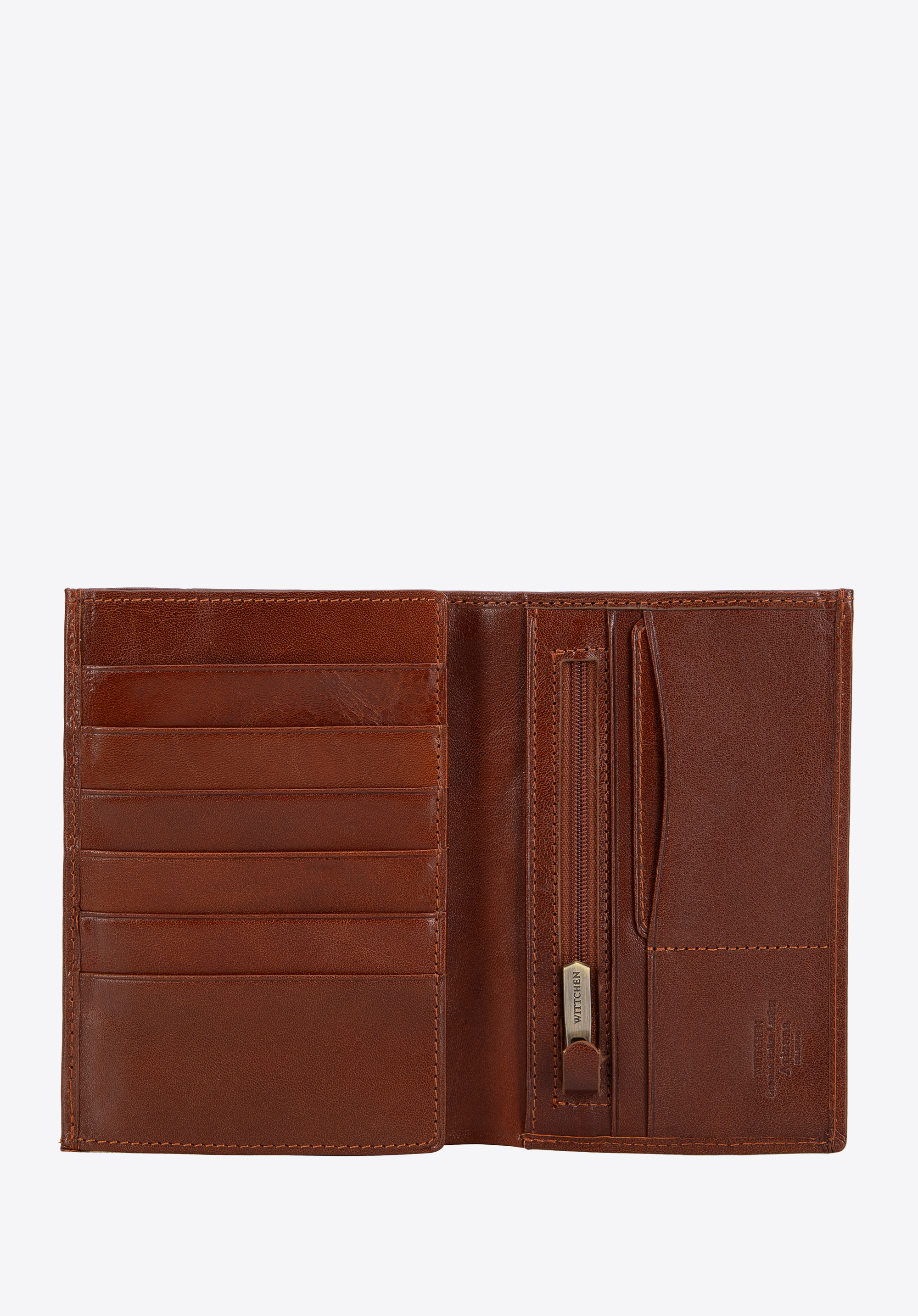 Herrengeldbörse aus glänzendem Leder, hellbraun, 10-1-033-5, Bild 1