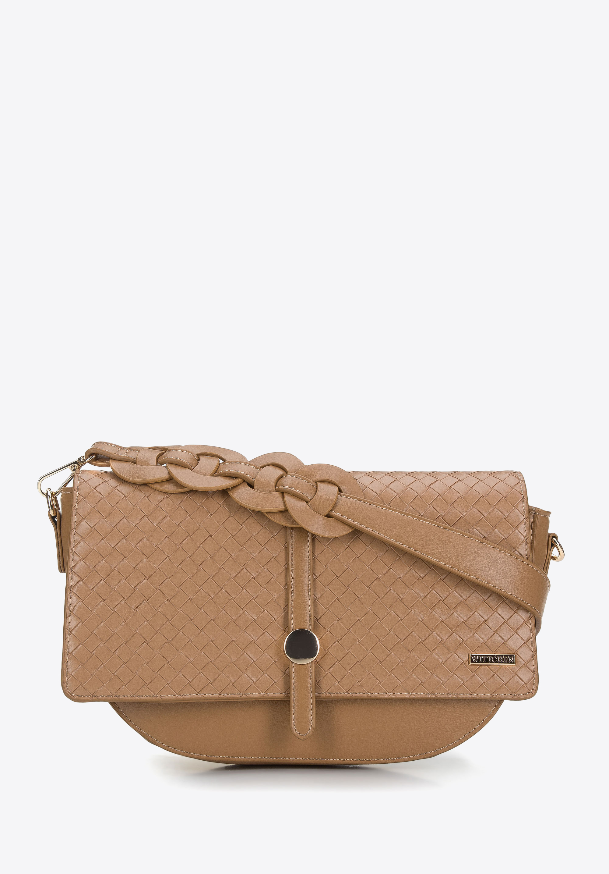 Halbkreisförmige Handtasche, hellbraun, 94-4Y-508-5, Bild 1
