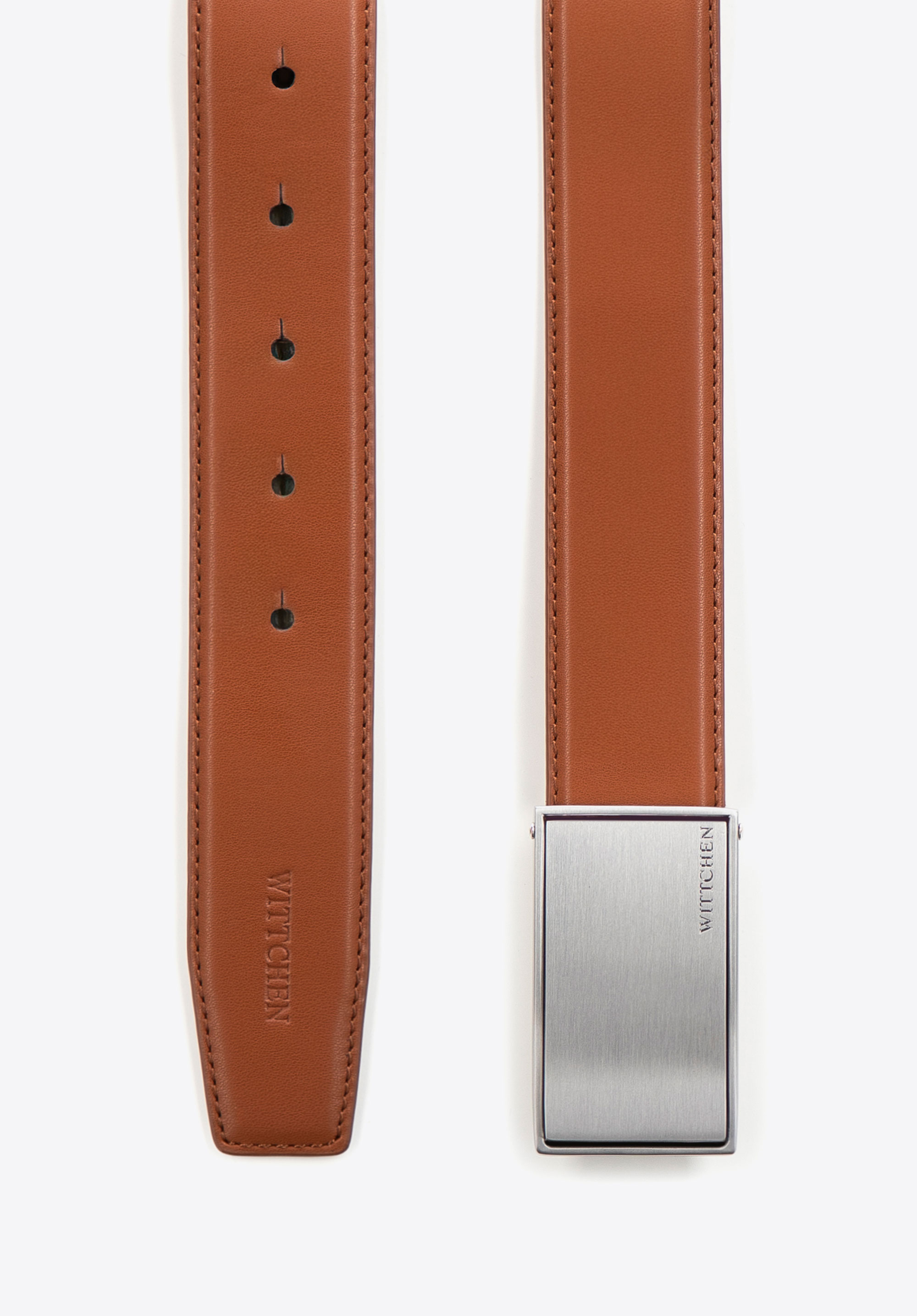 Herren-Ledergürtel mit Vollschnalle, hellbraun, 102-8M-114-5-12, Bild 1