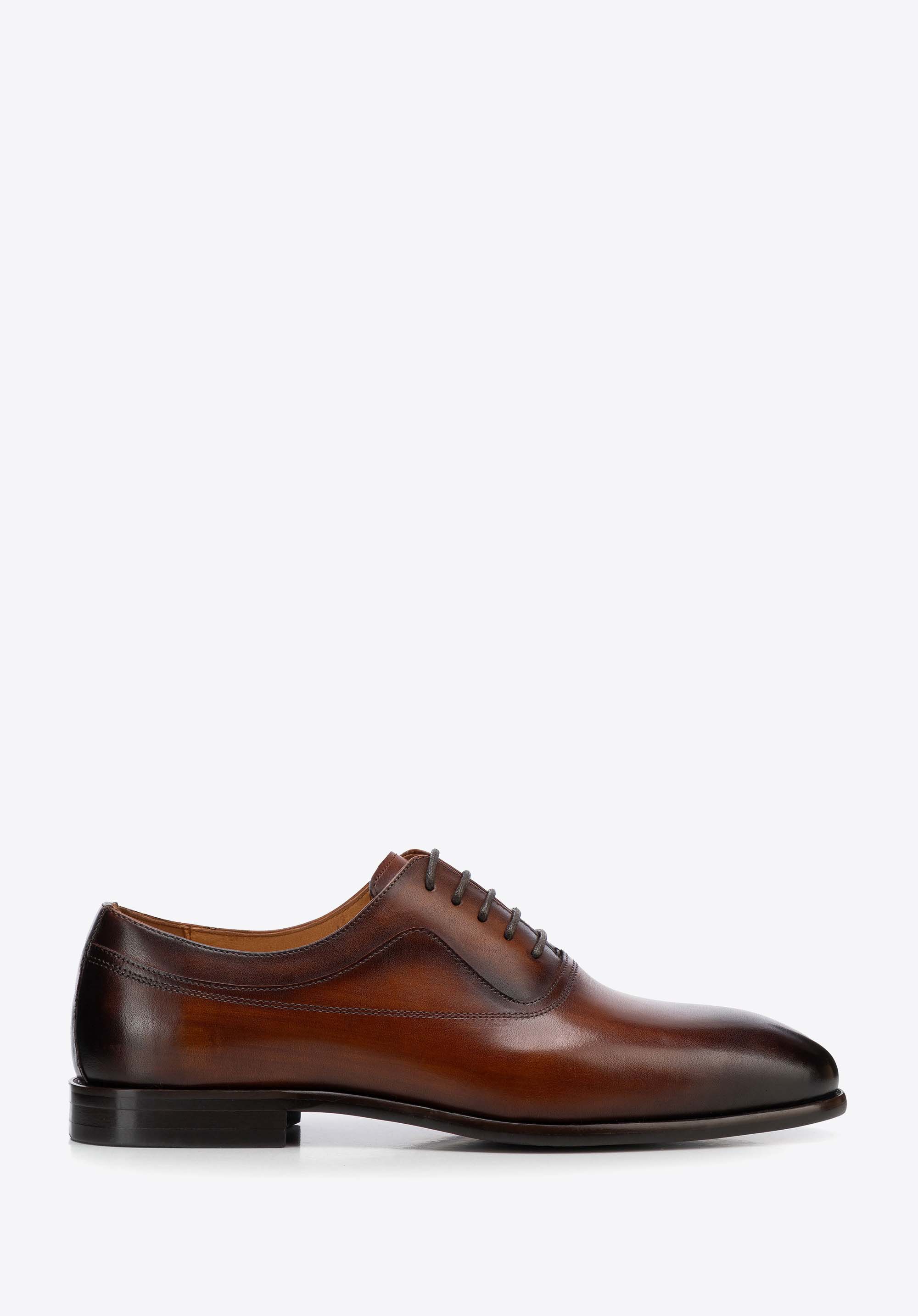 Herren-Oxford-Schuhe aus Leder, hellbraun, 103-M-301-5-45, Bild 1