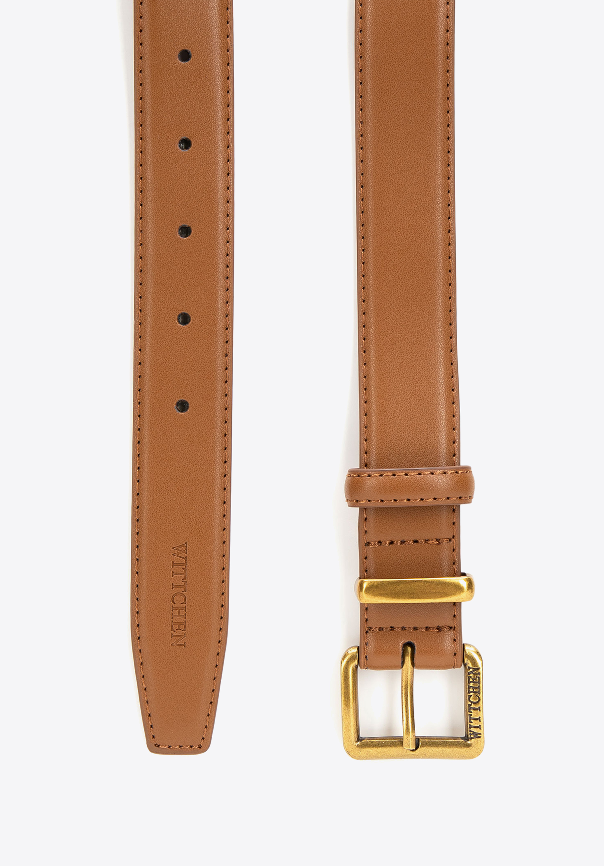 Klassischer Ledergürtel für Damen, hellbraun, 102-8D-010-5-M, Bild 1