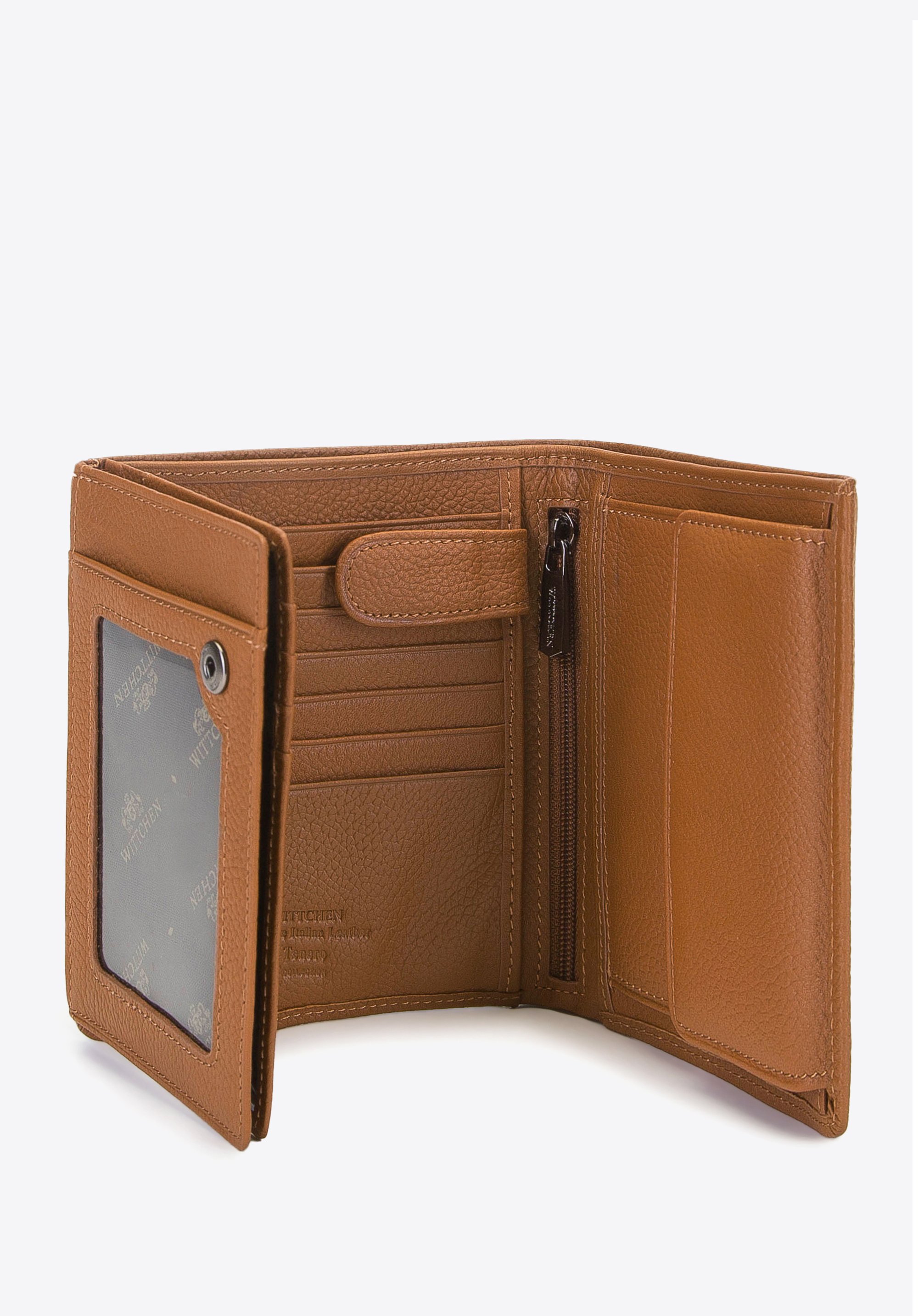 Mittelgroße Herren-Geldbörse aus Leder, hellbraun, 02-1-139-5L, Bild 1