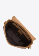 Umhängetasche für Damen mit geflochtener Vorderseite, hellbraun, 97-4E-026-5, Bild 3
