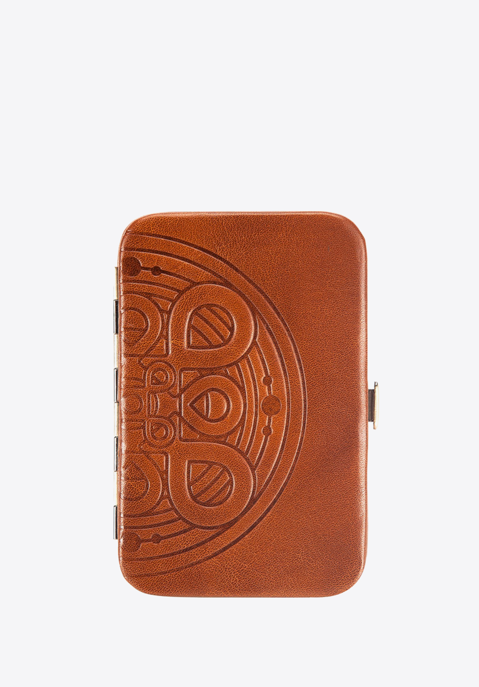 Visitenkartenetui aus Leder mit Mandala