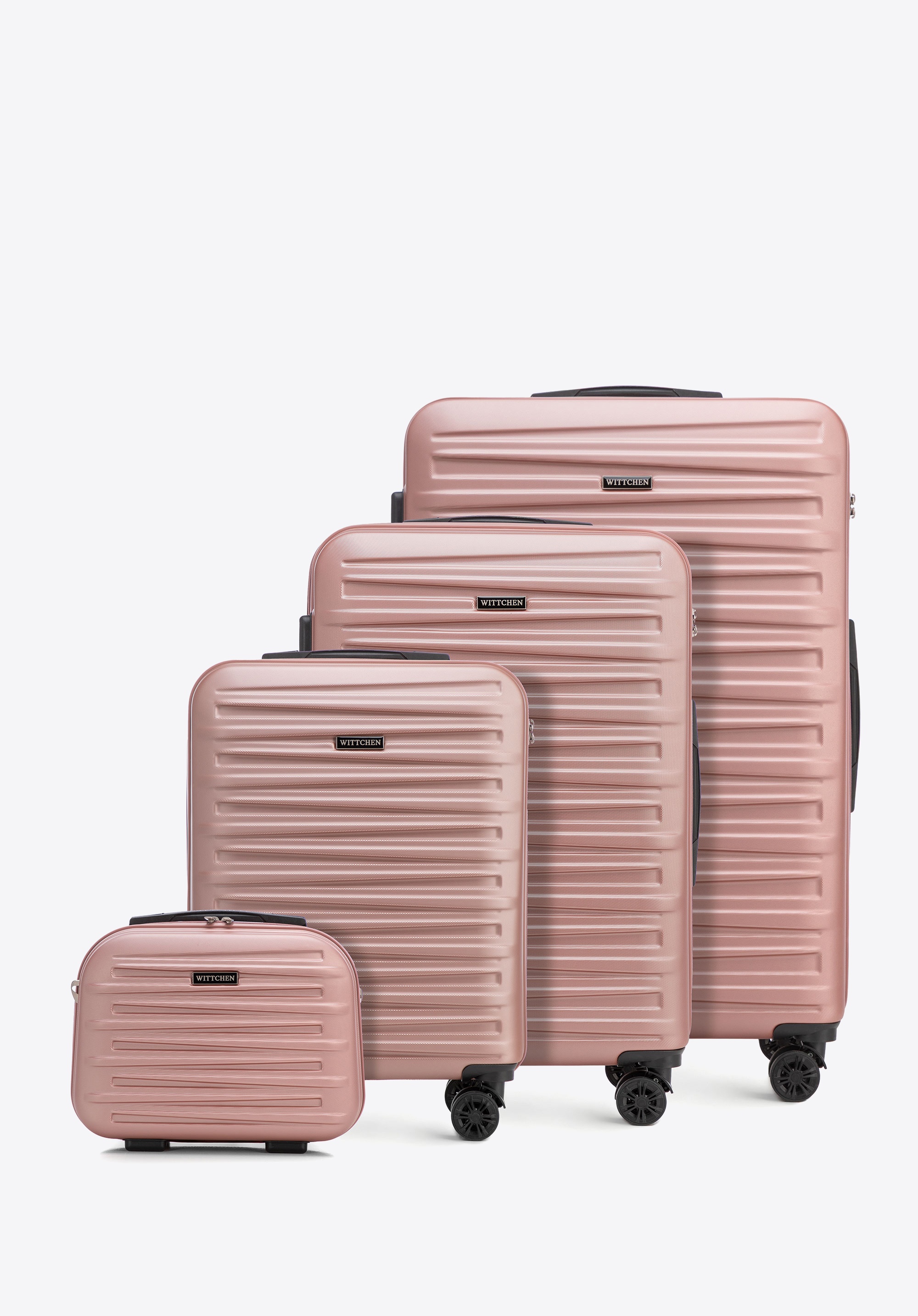 ABS-Gepäckset mit strukturierter Außenseite, helllrosa, 56-3A-00K-34, Bild 1