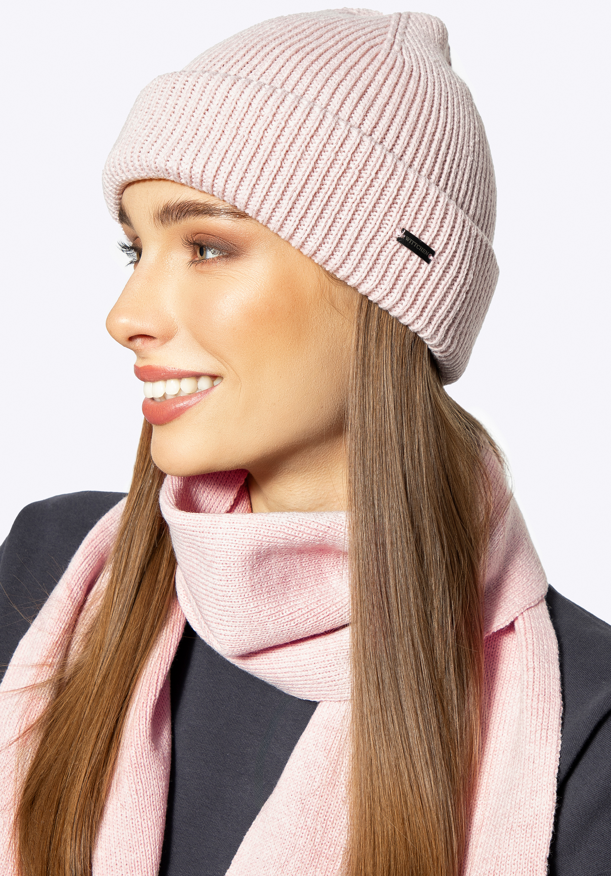 Damen-Rollmütze, helllrosa, 97-HF-008-P, Bild 1