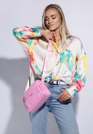 Damen-Umhängetasche aus Nylon mit Reißverschlusstaschen |WITTCHEN| 94-4Y-111, helllrosa, 94-4Y-111-P, Bild 1