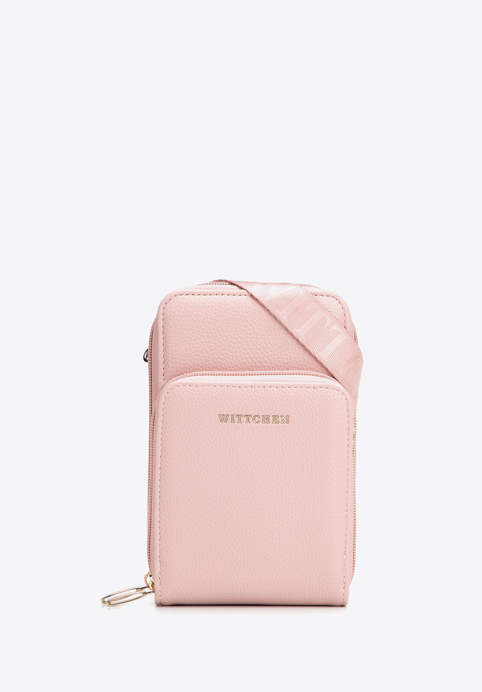 Mini-Handytasche aus Kunstleder für Damen, helllrosa, 102-2Y-413-P, Bild 1