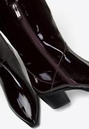 Dámské vysoké lakované kovbojské boty, hluboký vínový, 97-D-509-1-41, Obrázek 7