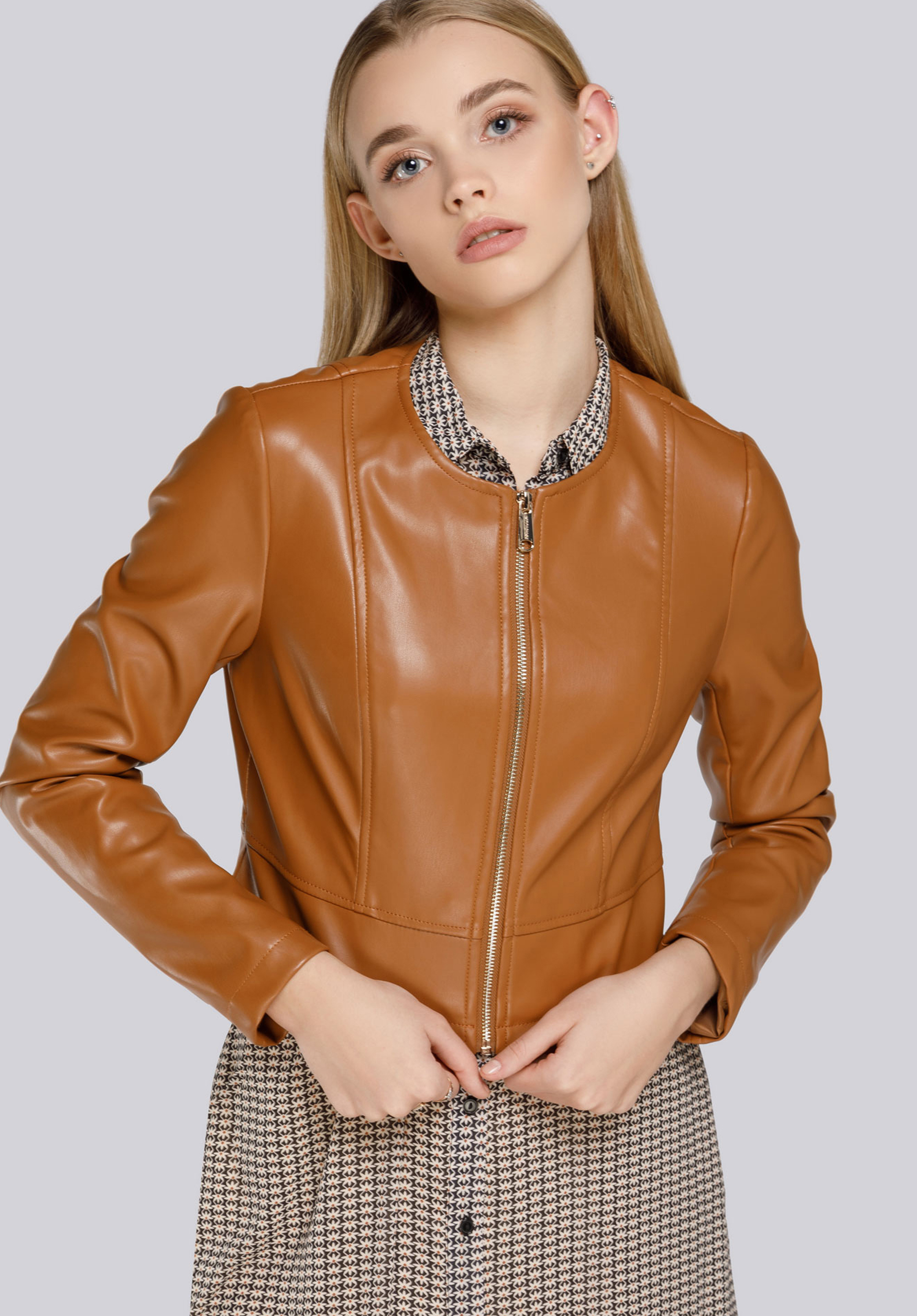 Dámská bunda, hnědá, 94-9P-108-5-XL, Obrázek 1