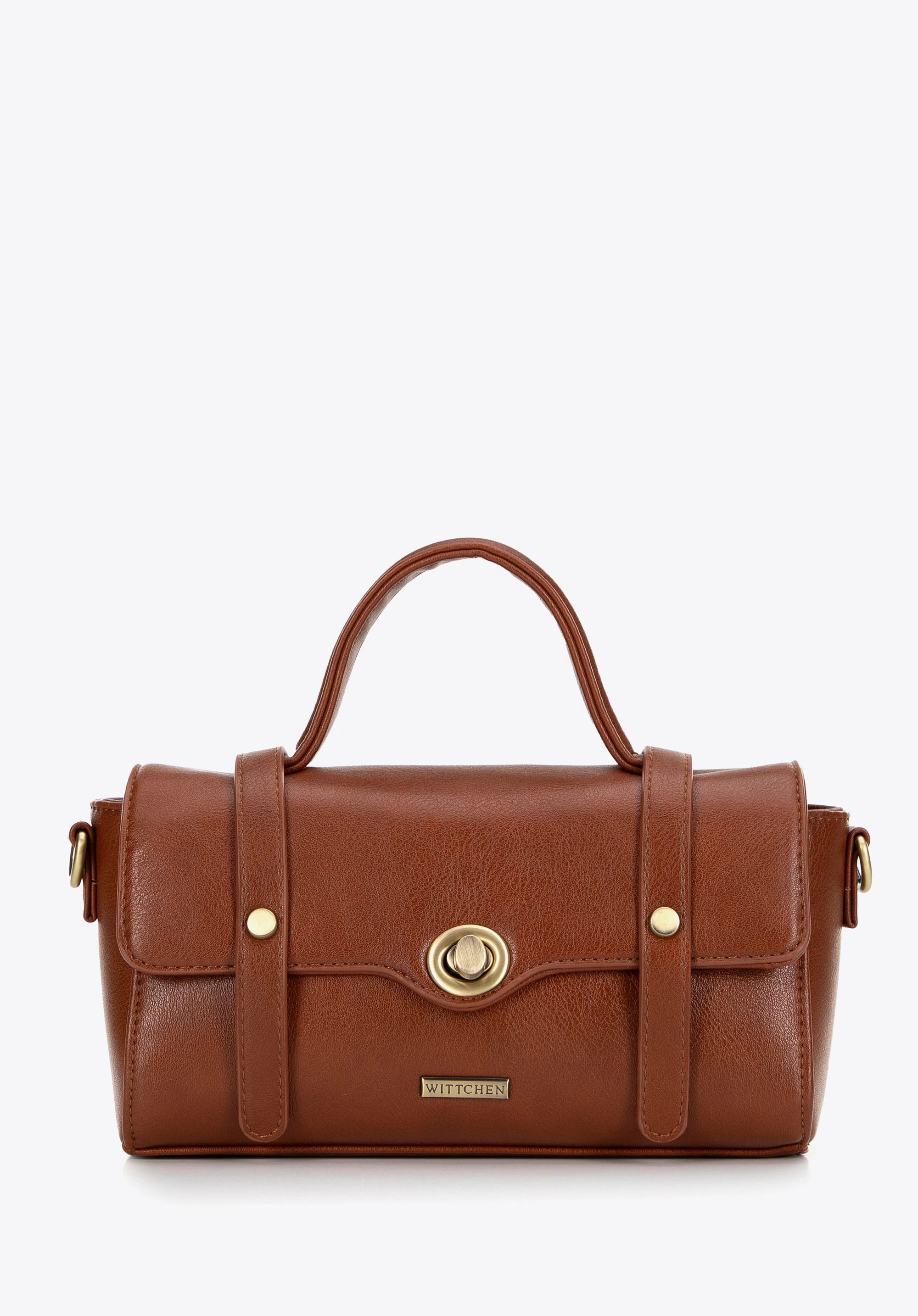 Dámská crossbody kabelka s ozdobným zapínáním, hnědá, 99-4Y-509-4, Obrázek 1