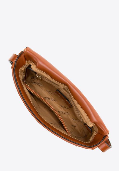 Dámská kabelka s ozdobnou přezkou na klopě, hnědá, 97-4Y-761-5, Obrázek 4