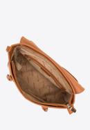 Dámská kabelka  z ekologické kůže s vykrojenou klopou, hnědá, 97-4Y-600-N, Obrázek 3