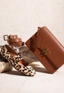 Kožené dámské boty s leopardím vzorem, béžovo-černá, 98-D-963-4-40, Obrázek 30