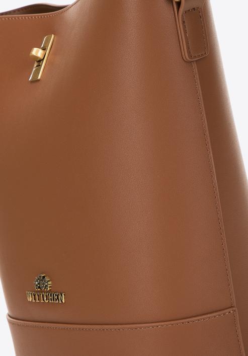 Dámská kožená kabelka s pouzdrem, hnědá, 98-4E-200-1, Obrázek 4