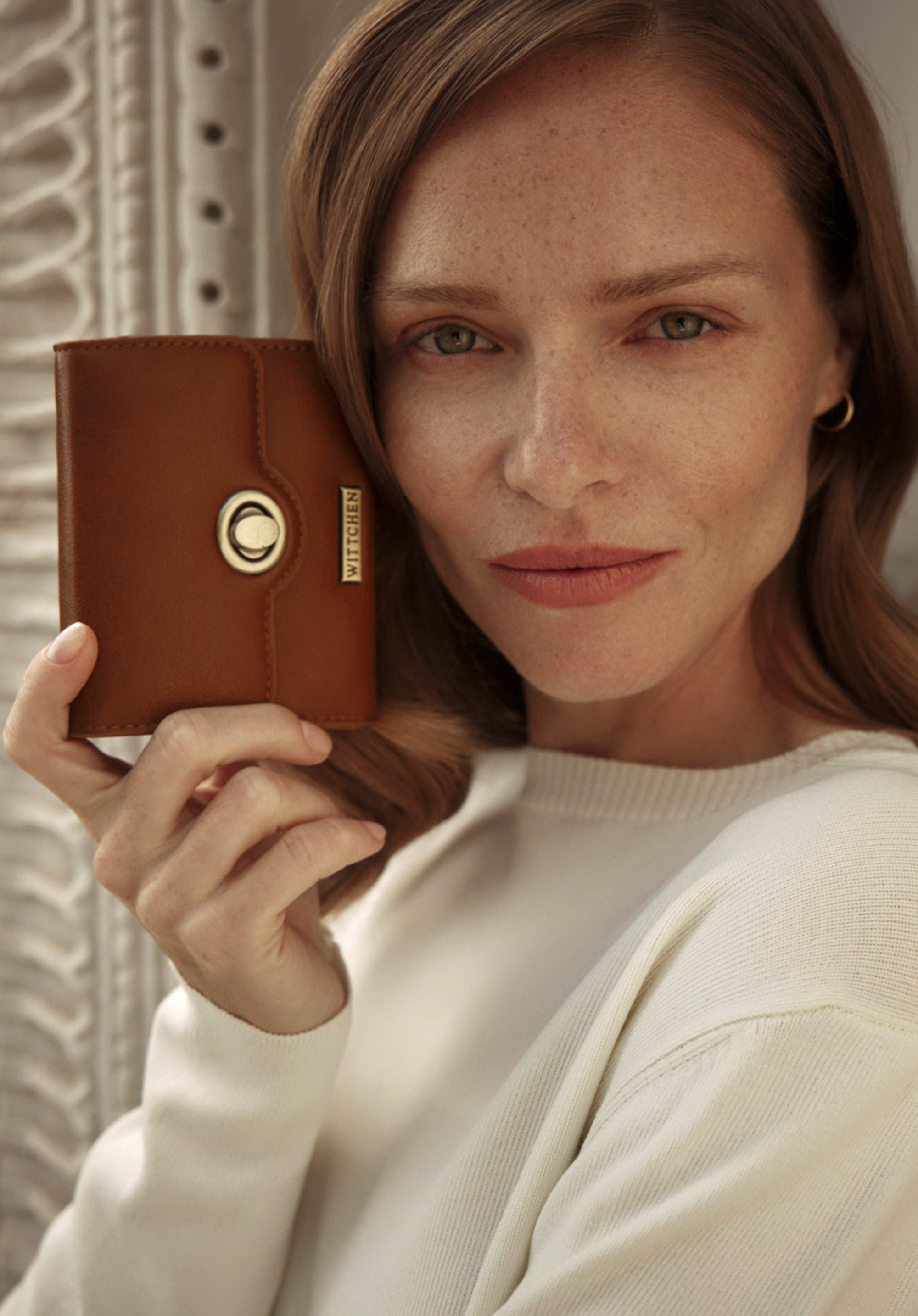 Dámská malá peněženka z ekologické kůže, hnědá, 99-1Y-512-5, Obrázek 1