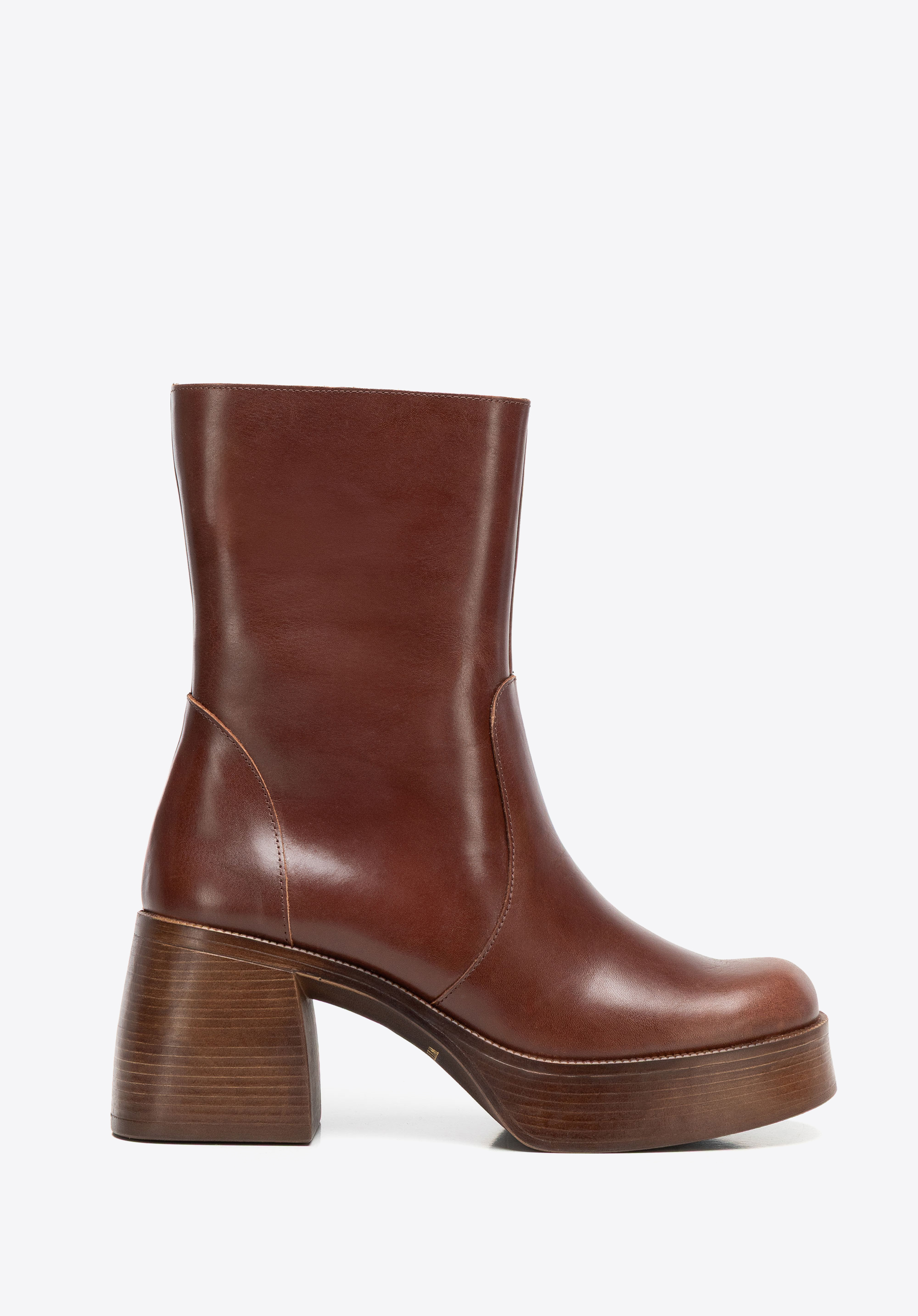 Dámské kožené kotníkové boty, hnědá, 101-D-303-4-37, Obrázek 1