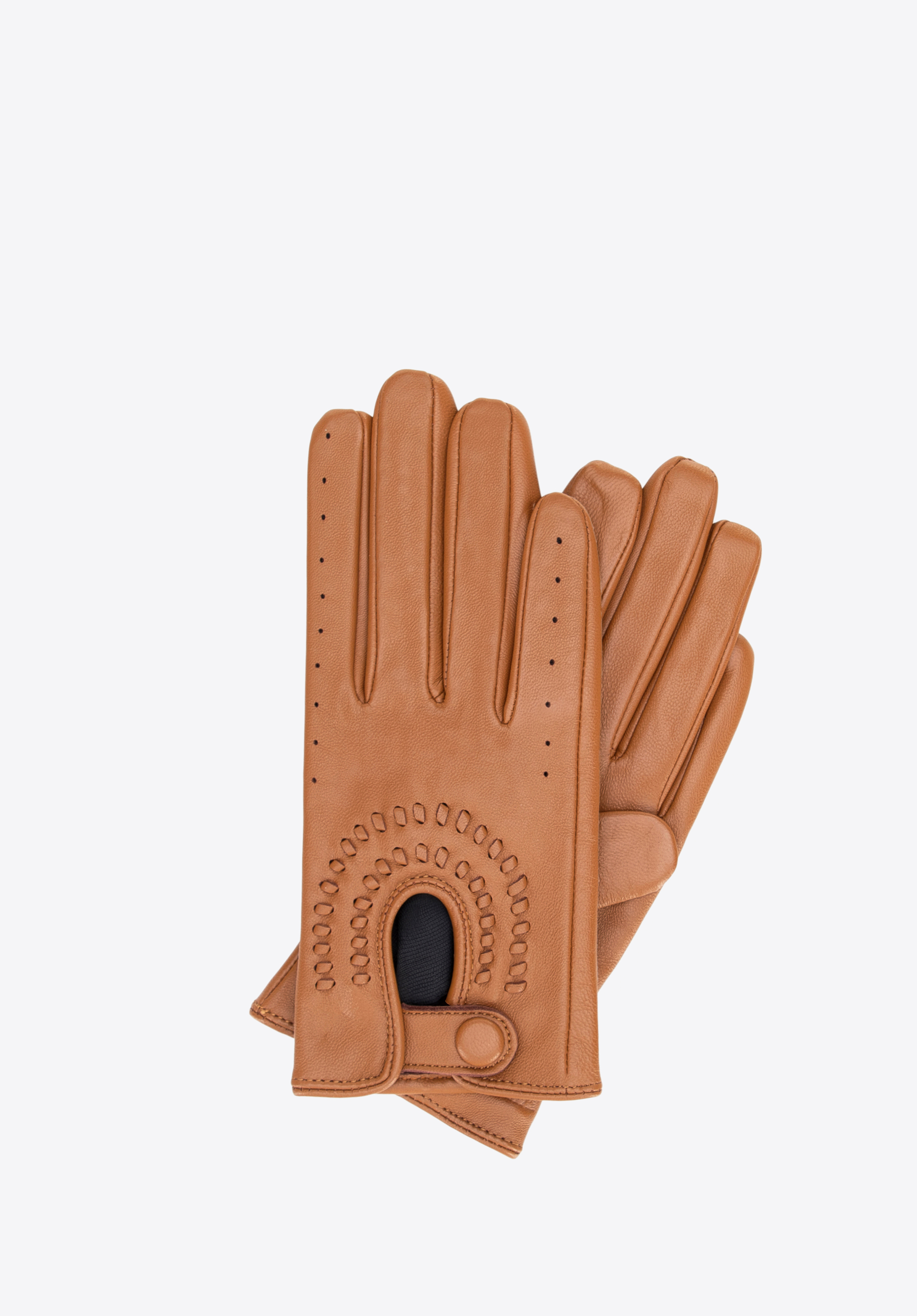 Dámské kožené řidičské rukavice, hnědá, 45-6L-210-5-S, Obrázek 1