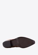 Dámské krátké semišové boty s výšivkou, hnědá, 97-D-856-9-37, Obrázek 5