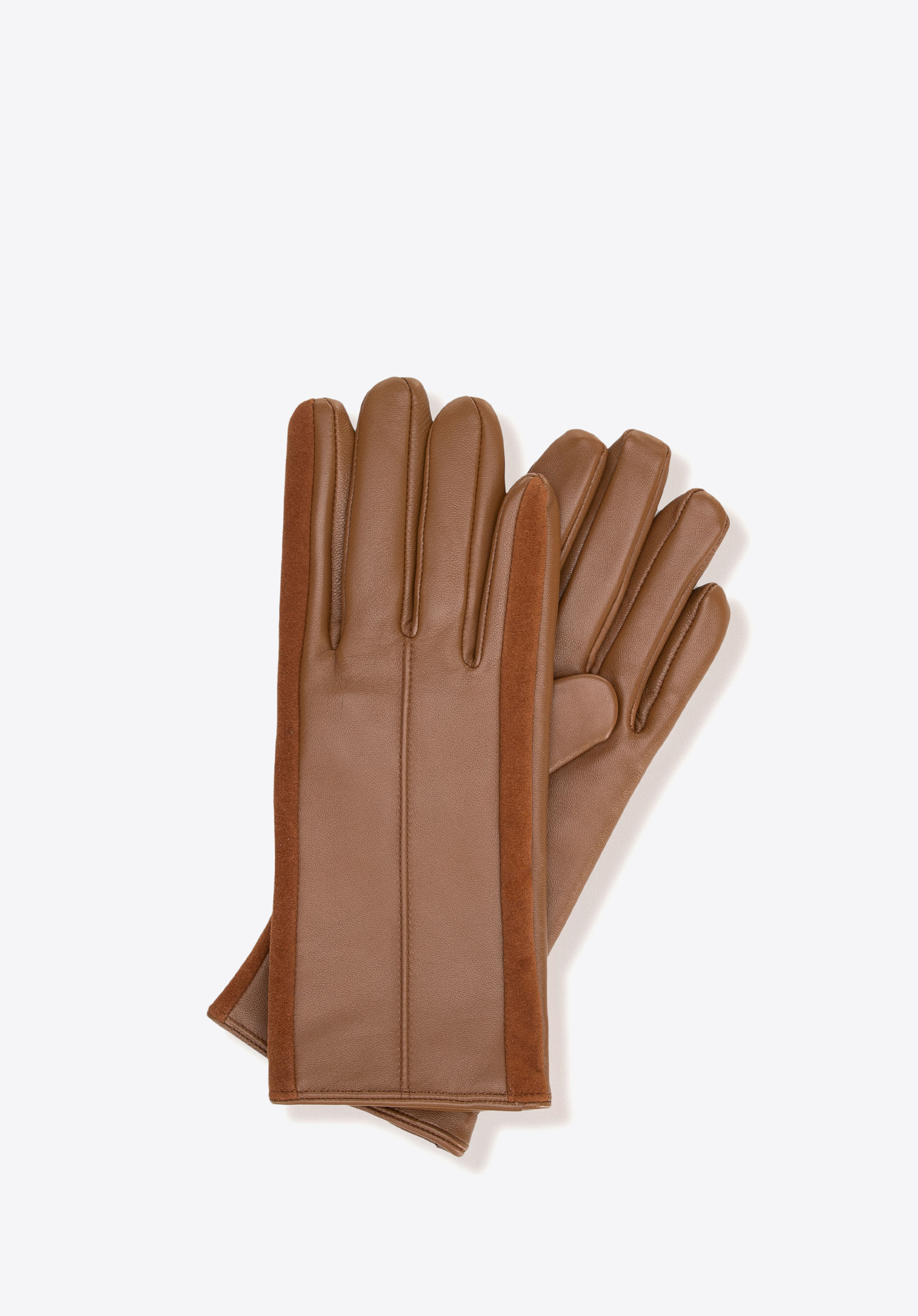 Dámské rukavice z ovčí kůže, hnědá, 44-6A-051-5-XL, Obrázek 1