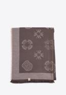 Dámský tkaný šátek s monogramem, hnědá, 97-7D-002-8, Obrázek 1