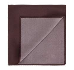 Jednobarevný hedvábný kapesníček, hnědá, 96-7P-001-5, Obrázek 1
