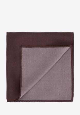 Jednobarevný hedvábný kapesníček, hnědá, 96-7P-001-5, Obrázek 1