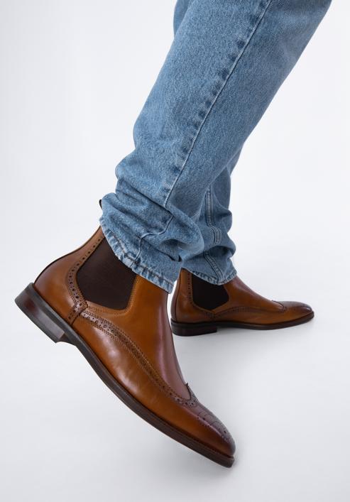 Klasické pánské kožené boty, hnědá, 97-M-506-3-40, Obrázek 15