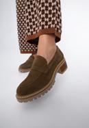 Klasické semišové boty na vysokém podpatku, hnědá, 97-D-306-4-38, Obrázek 16