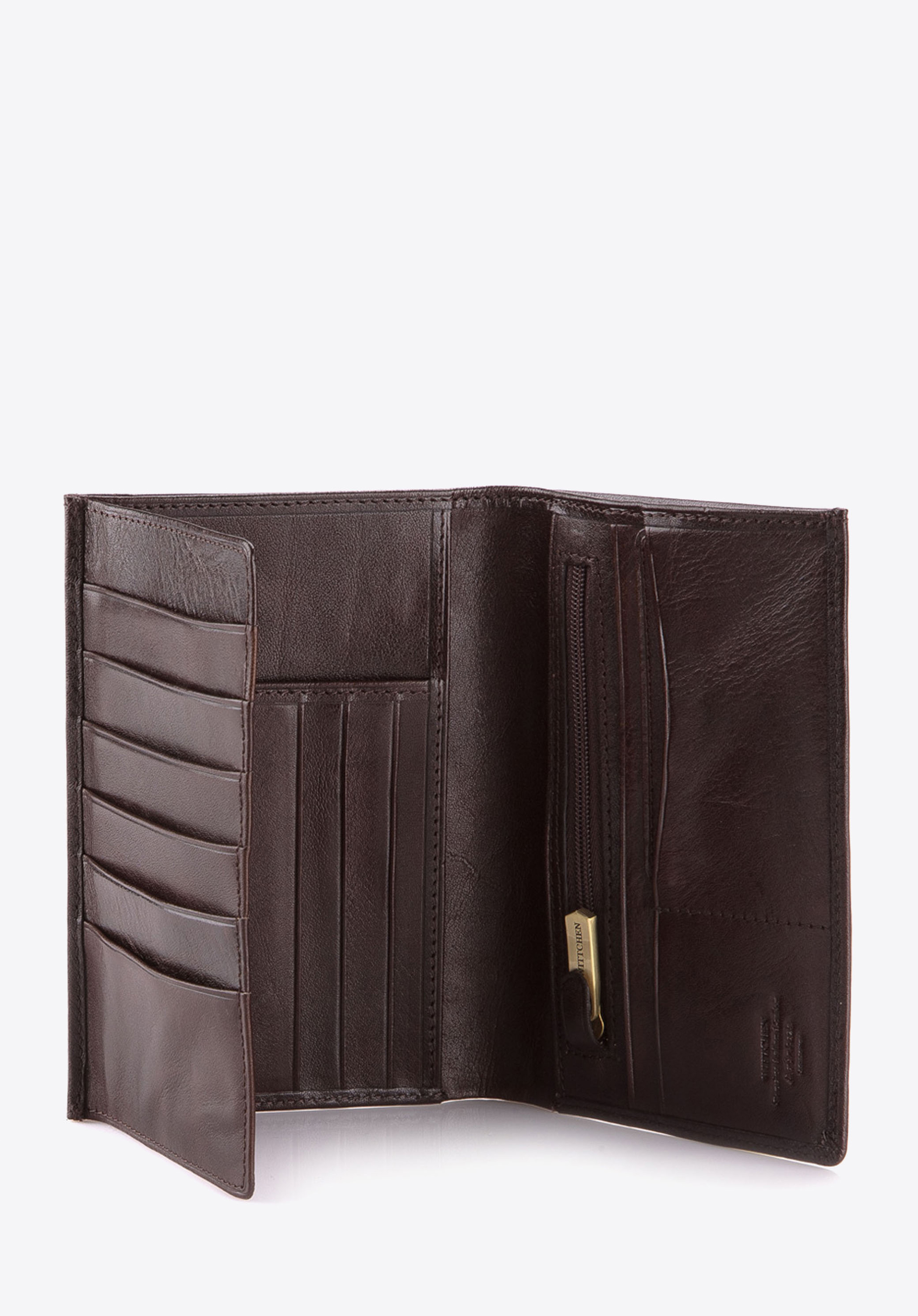 Pánska peňaženka z lesklej kože, hnedá, 10-1-033-4, Obrázok 1