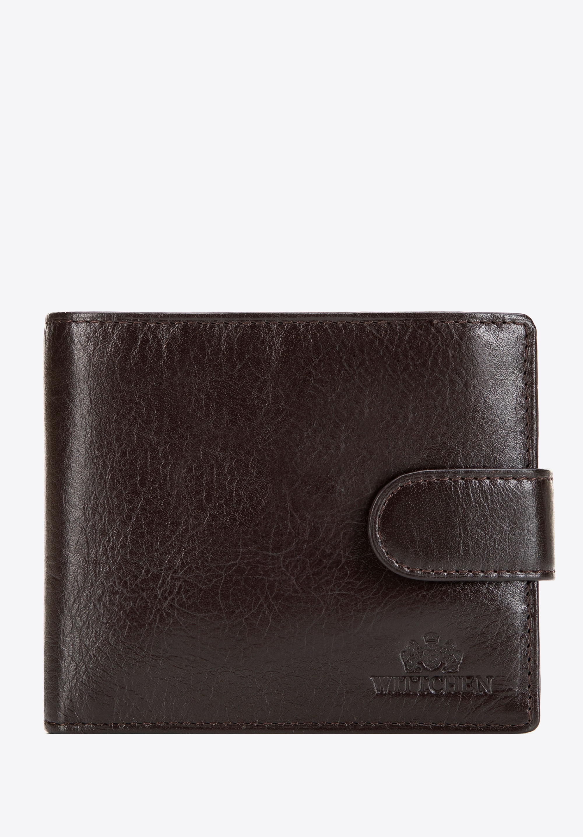 Pánská kožená peněženka se zapínáním na druk, hnědá, 21-1-120-L40, Obrázek 1