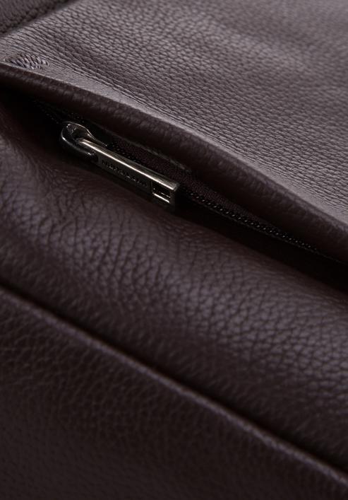Pánská kožená taška na notebook 13”/14”, hnědá, 97-3U-009-1, Obrázek 4