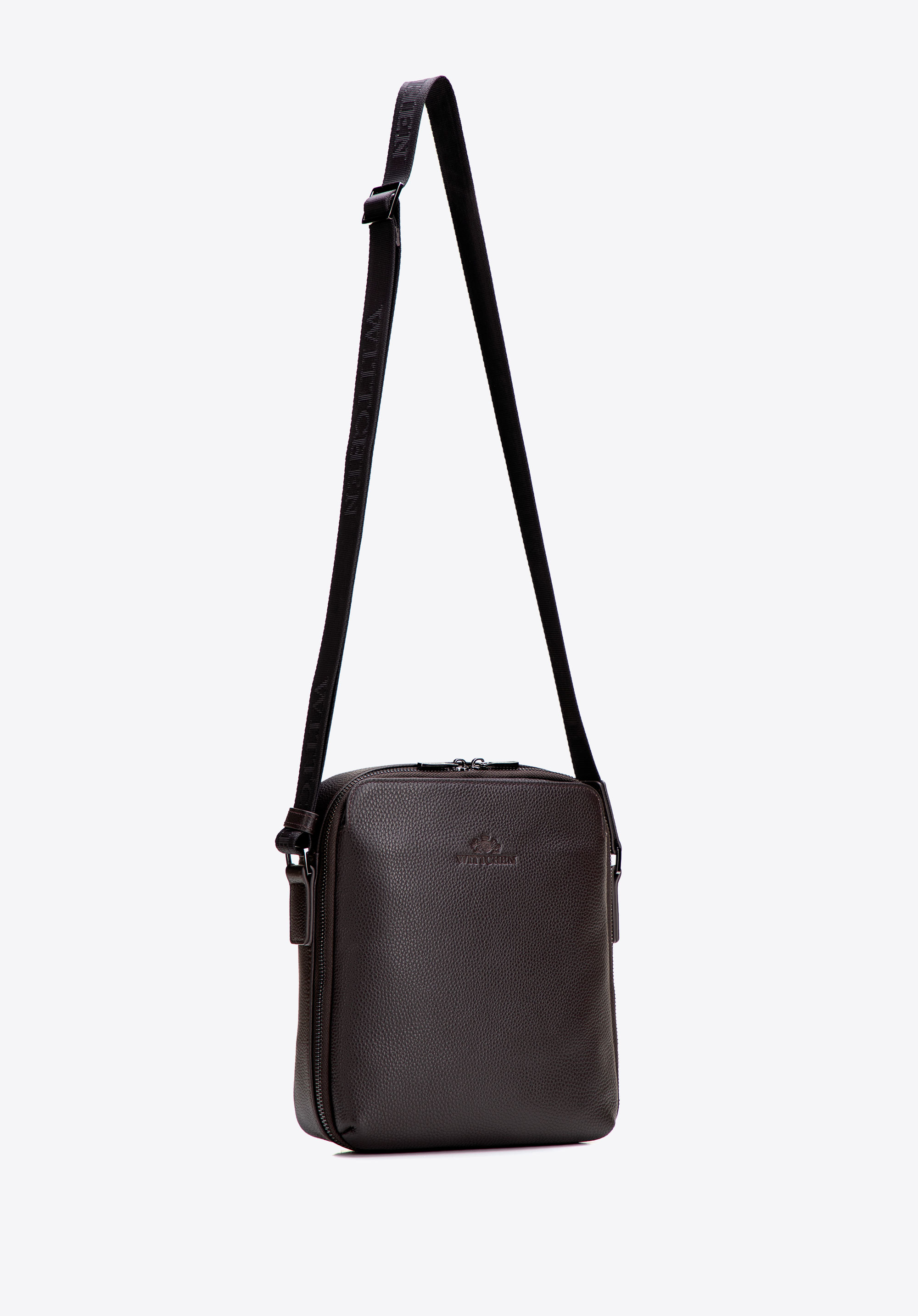 Pánská kožená taška přes rameno, hnědá, 29-4U-309-4, Obrázek 1