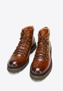 Pánské kožené boty se světlou podrážkou, hnědá, 97-M-501-4-44, Obrázek 2