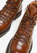 Pánské kožené boty se světlou podrážkou, hnědá, 97-M-501-1-43, Obrázek 7