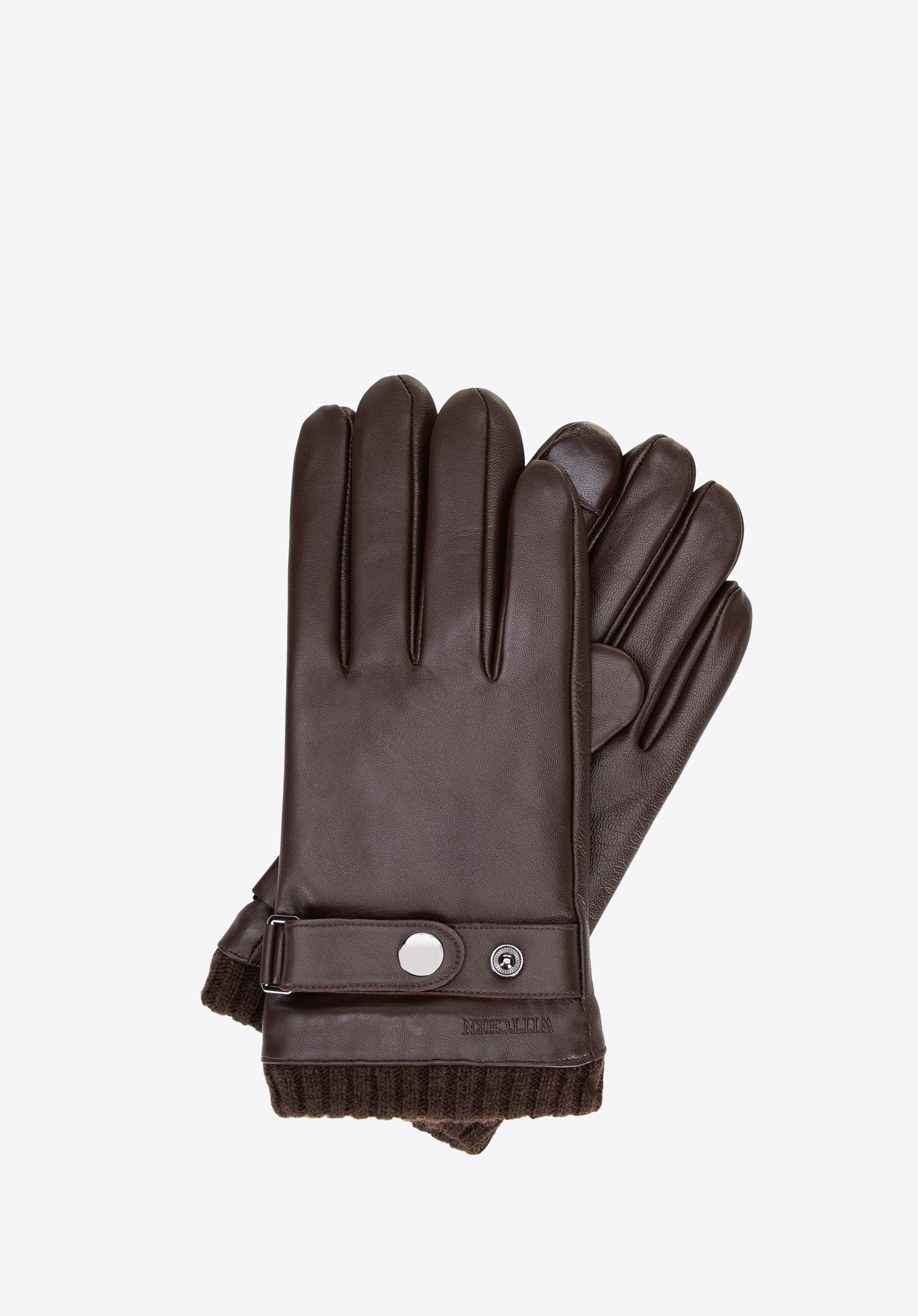 Pánské kožené rukavice, hnědá, 39-6A-045-4-XS, Obrázek 1